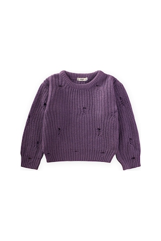 Selanik Triko Kazak 2-8 Yaş Mor Mor