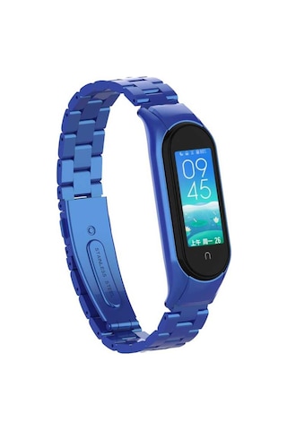 Xiaomi Mi Band 6 Uyumlu Krd-04 Metal Mkst Kordon-lacivert