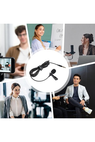 Klipsli Yaka Mikrofonu - Kompakt Yaka Mikrofonu, Taşınabilir