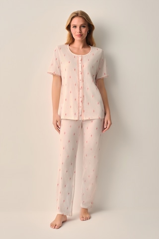 Suwen Maria Pamuklu Gömlek Yaka Pijama Takımı Sh26610660b334 Pembe
