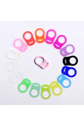 Sones 10 Adet Emzik Tutucu Klips Adaptörü Halka Düğme Stili Emzik Adaptörü C3