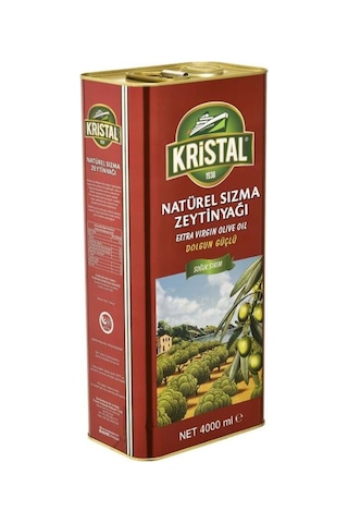 Natürel Sızma Zeytinyağı Dolgun Güçlü 4 L Teneke
