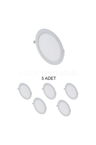 Cata Ct-5148 Slim Led Panel 15w Beyaz - 5 Li Paket Beyaz