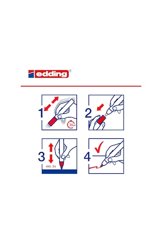 Edding 4095 Tebeşir Kalemi - Beyaz - 1 Tebeşir Kalemi - Yuvarlak Uçlu 2-3 Mm