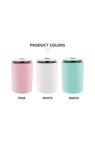 Vkemall Usb Gömlek Tipi Araç/ev Nemlendirici - 260ml, 36db'dan Az Gürültü, Led Işıklı, Top Doldurma, Ev/ofis/araç Kullanıma Uygun, Beyaz