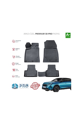 Peugeot 3008 Hybrid Araca Özel 3d Paspas 2024 2025 2026
