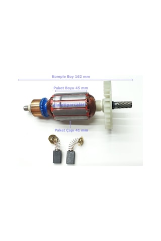Makita Tipi 5704 R Endüvi Rotor Kollektör ve Kömürü