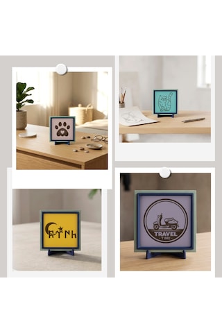 Ejderha Motifli Modern Masaüstü Dekoru, Sevdikleriniz İçin Anlamlı, Sıra Dışı Ve Estetik Bir Hediye Seçeneği 10x10 Cm, Pudra