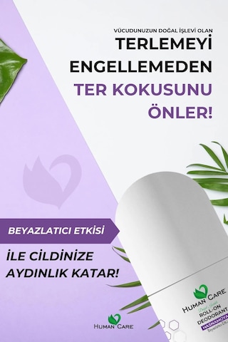 Human Care Doğal Roll-on Deodorant Beyazlatıcı Etki 50 ML