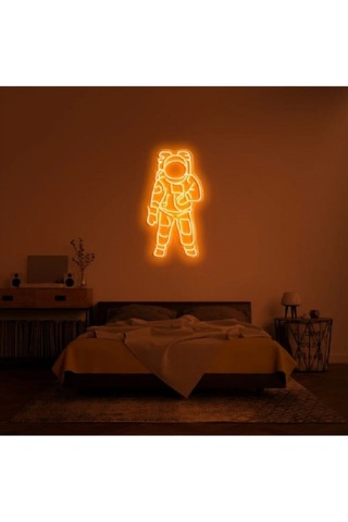 Astronot Neon Led Işık Gece Lambası Renkli