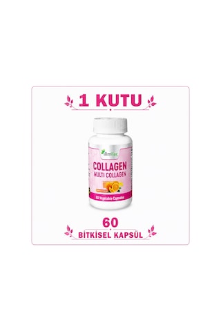 Collagen Multi Collagen 60 Bitkisel Kapsül Kolajen Takviye Edici Gıda