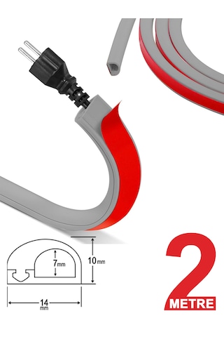 Greentech Esnek Kablo Kanalı Gri / Gt-kk02