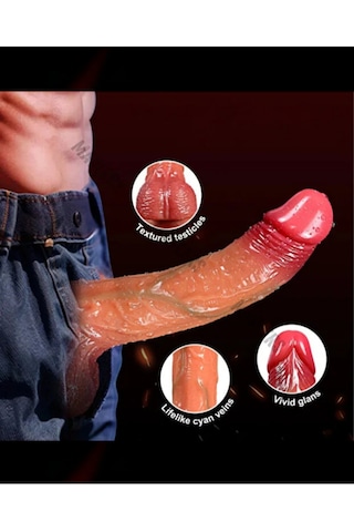 My Keyf Damarlı Büyük Boy Realistik Yapay Penis Dildo Isıtmalı Rotasyonlu İleri Geri Hareketli Titreşimli