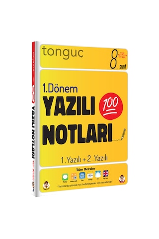 Tonguç 8. Sınıf Yazılı Notları Set 2 Kitap - 1 Ve 2 Dönem Yazılı