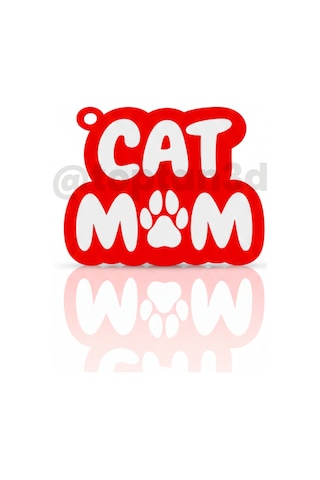 Cat Mom Anahtarlık Hediyelik, 3d Kedi Sahiplerine Özel Anahtarlık