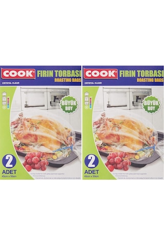 Cook Fırın Torbası, Büyük Boy 45 Cm X 50 Cm 2 Adet/kutu İçi 2li Paket Diğer