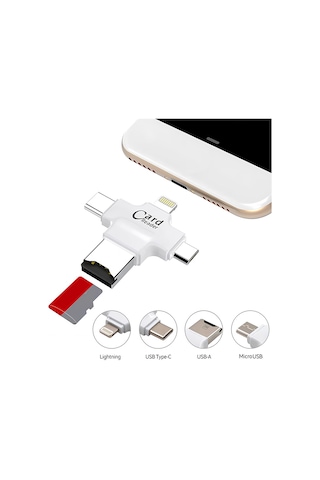 Daytona Hc05 Type-C Lightning Usb-A Microsd Tf Kart Okuyucu