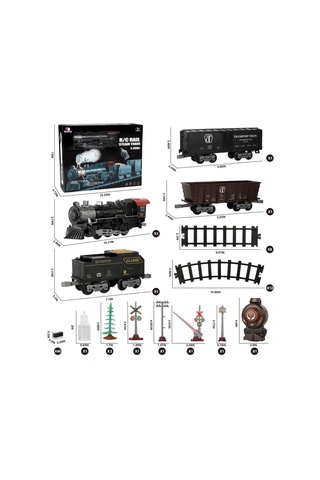 Thank Bey Elektrikli Tren Seti ,buhar, Ses Ve Işıklar, Vagonlar Ve Raylar İle Uzaktan Kumandalı Tren Oyuncağı Taşıtlar & Kumandalı Araçlar