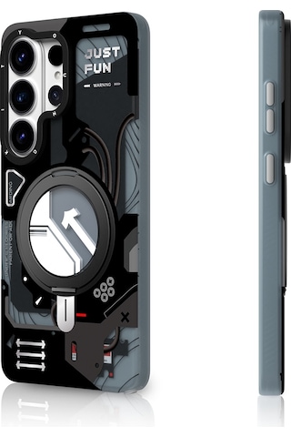 Samsung Uyumlu Galaxy S26 Ultra Kılıf M-safe Şarj Özellikli Youngkit Starship Serisi Kapak Siyah Siyah