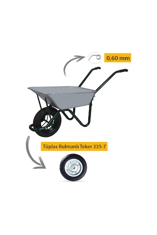 Troyka Galvanizli Demonte El Arabası 0.60 Mm Sac