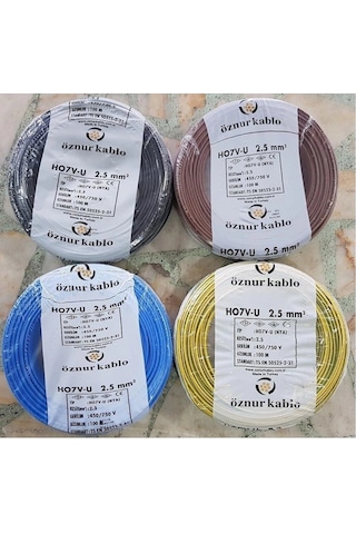 Öznur 2,5mm2 NYA KABLO ( 5 Metre ) Öznur 2,5mm2 NYA KABLO ( 5 Metre )