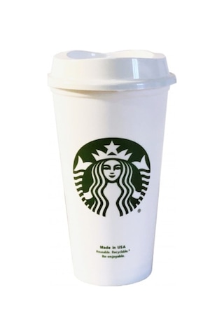 Starbucks Yeniden Kullanılabilir Seyahat Kupası 473ml Beyaz