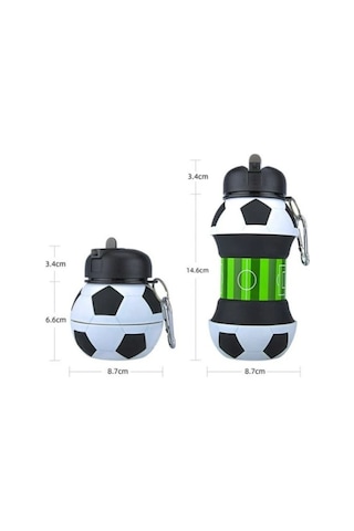 Futbol Topu Tasarımlı Akordiyon Su Şişesi Tdrtr