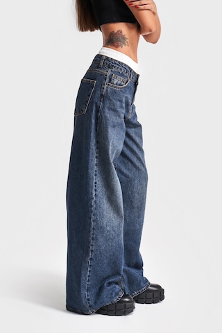 it's basic Kadın Tint Kot Rengi Boxer Detaylı Palazzo Fit Denim Jean Kırmızı