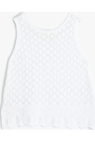 Koton Ajurlu Süveter Bisiklet Yaka Ekru 4skg90002at 4SKG90002AT010 Ekru