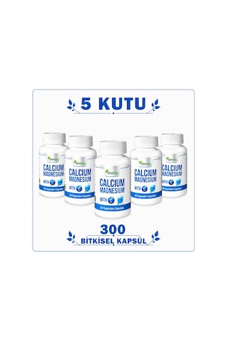 İlim Calcium Magnesium D3 Takviye Edici Gıda 5 x 60 Bitkisel Kapsül