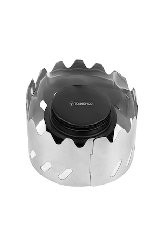 Tomshoo Siyah Taşınabilir Mini Alüminyum Alaşımlı Alkol Sobası Siyah