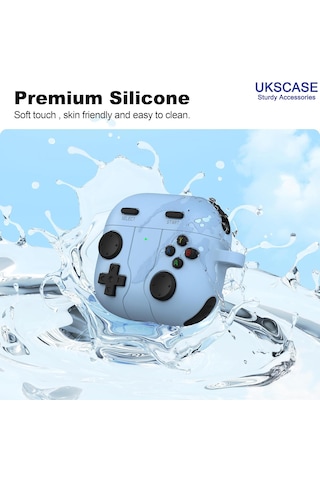 Ukscase Apple Uyumlu AirPods 4 Nesil 2024 Oyun Kolu Tasarımlı Silikon Kılıf 3