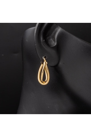 2,5 cm Çaplı 14 Ayar Asimetrik Altın Küpe KPDLY14K21909