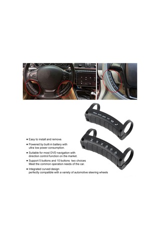 Reedark Oto Direksiyon Kumanda Kolu, Evrensel Dvd Navigasyon Uyumlu, 5/10 Tuş Seçeneği, Kolay Kurulum, Pil Dahil 2 Adet Diğer
