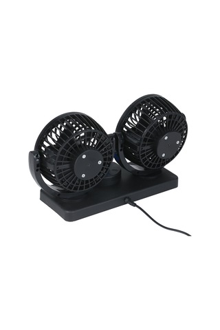 Springsun 12v Çift Başlı Usb Fan - 360 Döner, 6.5w Güçlü Hava Akışı, 2 Hız, 1m Usb Kablolu - Araç/ofis/yatak