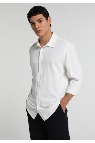 Colin's Colins Regular Fit Shirt Neck Düz Erkek Beyaz Uzun Kol Gömlek Cl1082019 Q1.v1 Ofw