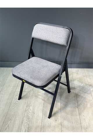 Hey Katlanır Mutfak Sandalyesi Yemek Balkon Bahçe Otel Gri Bukle