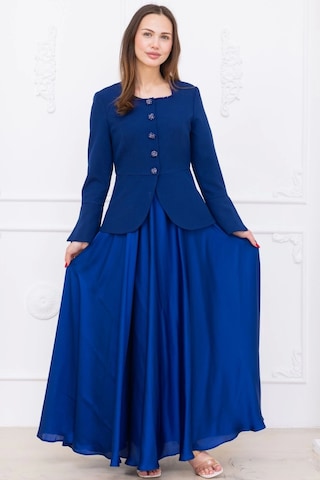 Kare Yaka İşlemeli İkili Takım 4718-saks Saks