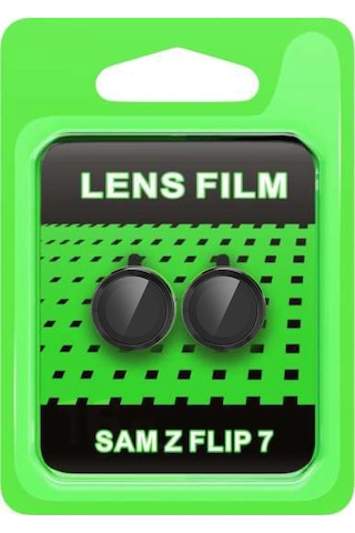 Gld-spt- Newface Samsung Uyumlu Galaxy Z Flip 7 Raze Metal Kamera Lens - Siyah