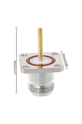 Sones Nkf Pirinç N Dişi Konnektör 4 Delikli Flanşlı Çerçeve Rf Adaptörü