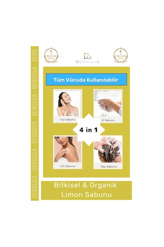 %100 Doğal Güzel Kokulu El Yüz Saç Vücut Cilt Orijinal Limon Sabunu - 2 Adet Karışık