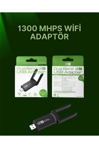 Usb 3.0 Wireless Adaptör - 2.4ghz & 5ghz Destekli