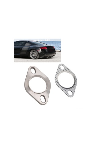 Yuntech01 Stainless Steel Exhaust Flange Set 2" 51.8mm 2-bolt - Strong Sealing, Noise Reduction For Downpipe, Catback, Headers - Tu-fln02