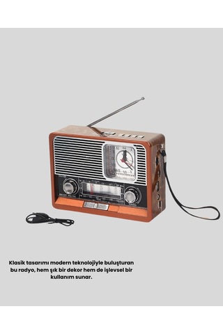 Radyo Nostaljik Tasarım Teknoloji Bir Arada - 5000