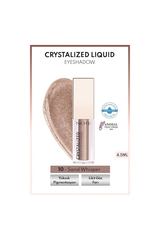 Note Cosmetique Crystalized Liquid Eyeshadow Likit Metalik Göz Farı - 10 Sand Whisper