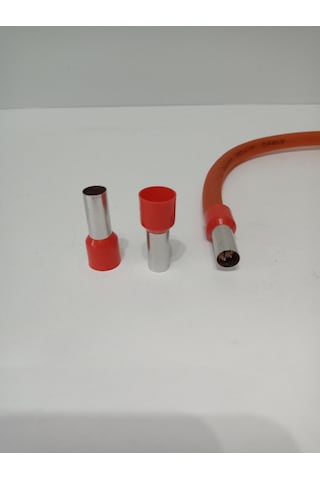 2GA Yalıtımlı Amfi Kablosu Ucu -35mm İzoleli Kablo Ucu -2 Adet