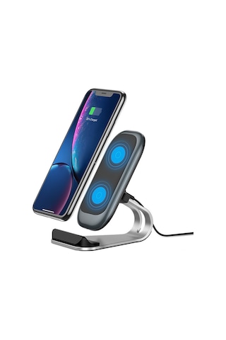 Hfambition 15w Hızlı Kablosuz Şarj Aleti, Metal Telefon Tutucu, İphone/xiaomi/samsung Uyumlu, Dikey-yatay Şarj, Akıllı Koruma Diğer