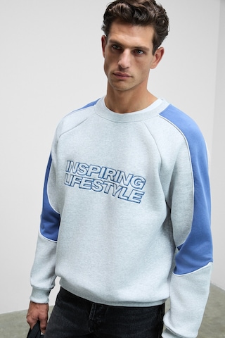 Grımelange Hercules Erkek Bisiklet Yaka Önü Nakışlı Kolları Biyeli Grimelanj Sweatshirt Grimelanj
