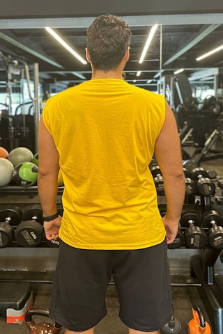 Bluu Kolsuz Spor T-shirt Tank Top Spor Atlet Fitness Atlet