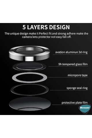 Microsonic Tecno Camon 20 Pro 4g Tekli Kamera Lens Koruma Camı